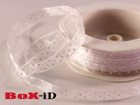 Voile dots 01 white  10mm x 20m